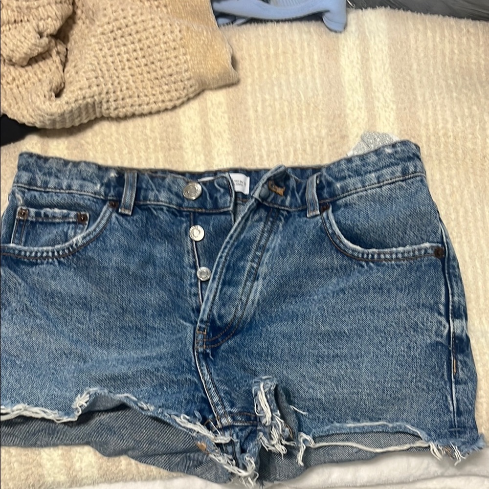 Zara Denim Blue Women's Shorts